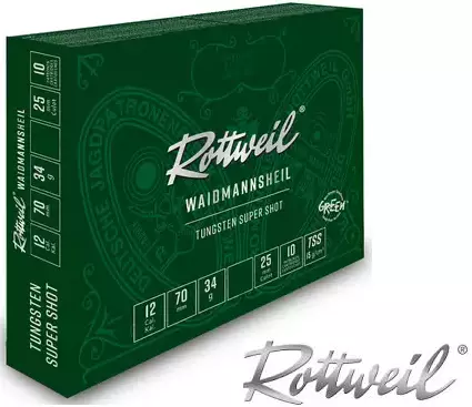 Rottweil 12/70 34g Tungsten Super Shot - Korvaavat patruunat - 4000294325510 - 1