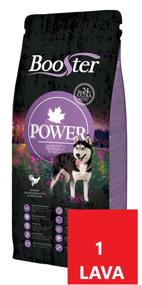 Booster Power 15kg 1 LAVA -36 Säkkiä - Booster koiranruoka - 6430031870030 - 1