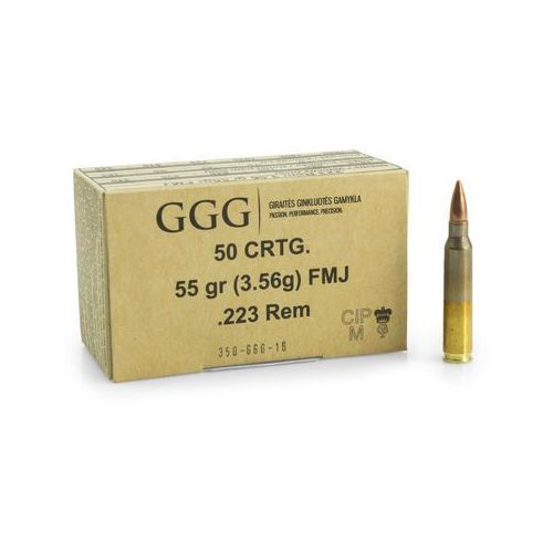 GGG .223 Rem 55gr 3,6g 1200kpl - Kivääri patruunat - 4779032300200 - 1