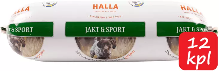 Halla Jakt & Sport, koiranmakkara 12kpl - Halla koiranruoka - 7350003233460 - 1