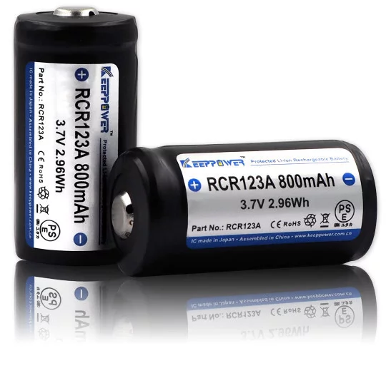 Keeppower akku 800mAh RCR123A - Kiikaritähtäimet ja Jalat - 13281-800 - 1