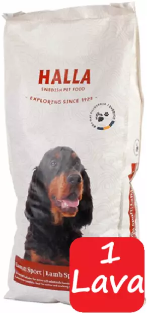 Halla Lamm Sport 28-17 15kg - 39 säkkiä - Halla koiranruoka - 7350003233511 - 1