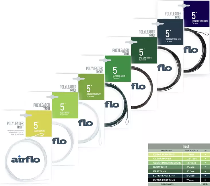 Airflo Polyleader Trout 5' peruke - Perhosiimat ja perukkeet - 053163210731 - 1