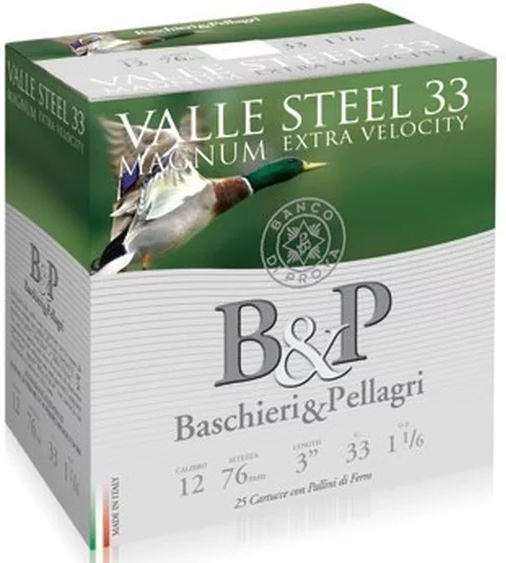 B&P 12/76 33g Valle Steel 450m/s - Korvaavat patruunat - 80341340461 - 1