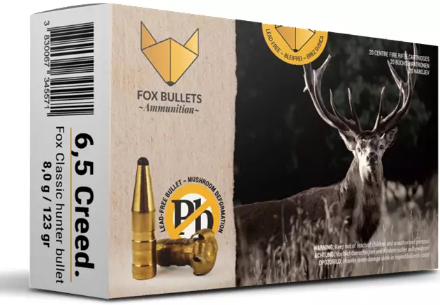 Fox Bullets 6,5 Creed. 8g Classic Hunter - 12/70 Lyijy - 3830067345571 - 1