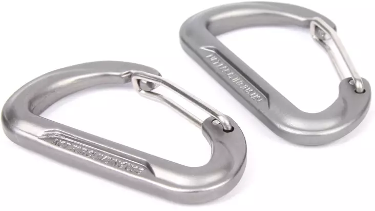 Haghus karbiinihaka, 60mm 2kpl - Teltat, makuualustat ja riippumatot - 6438212103471 - 1