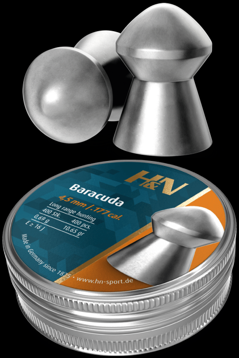 H&N 4,5mm 0,69g Baracuda - Ilmakiväärin luodit - 4047058019581 - 1