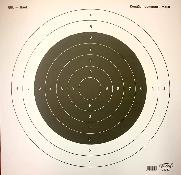 Kenttäampumataulu 29 M/68, Tarkka - Taulut ja taulutarvikkeet - 6410362402901 - 1