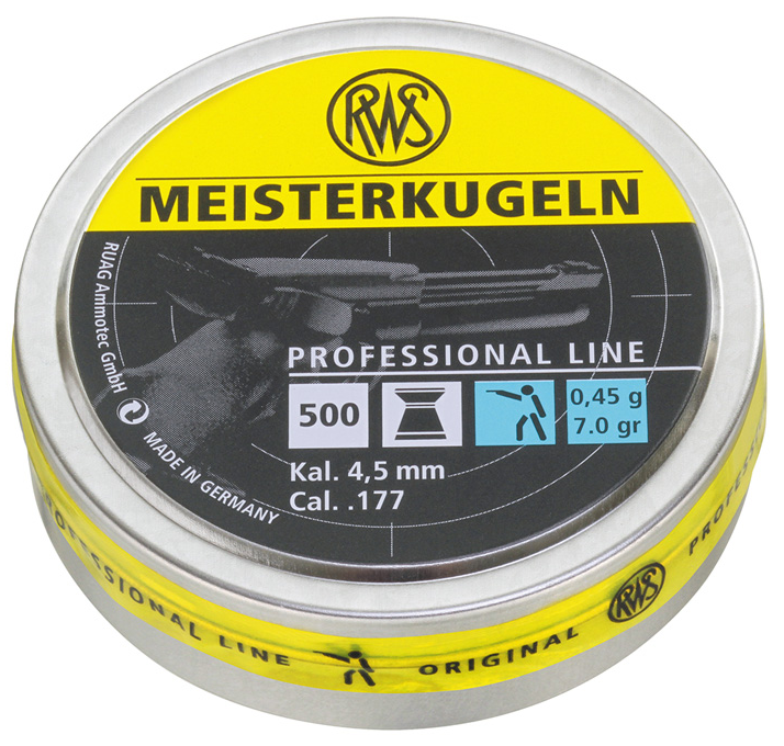 RWS 4,5mm Meisterkugeln 0,45g Pistol - Ilmakiväärin luodit - 4000294154461 - 1