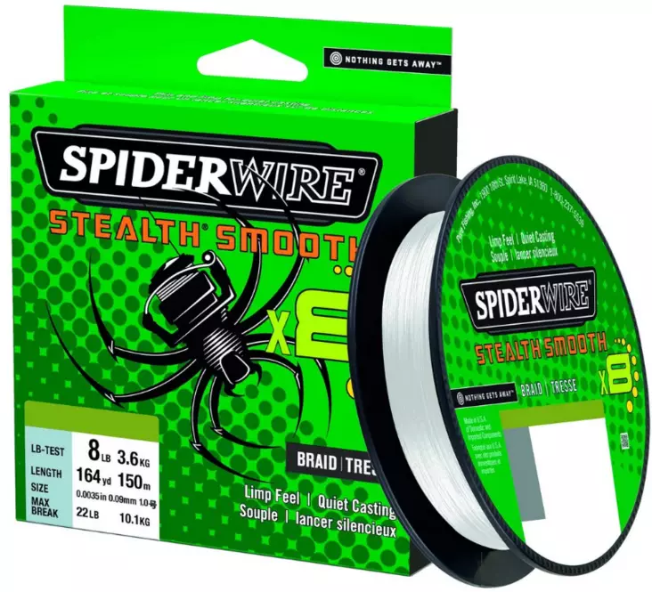 Spiderwire Stealth Smooth x8 150m, valk - Kalastus Siimat - 022021663881 - 1