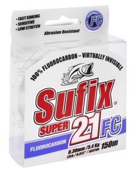 Sufix Super 21 Fluorocarbon 150m 0,25mm - Kalastus Siimat - 024777695191 - 1