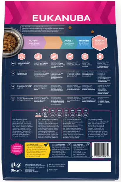 Eukanuba Adult Small Chicken 3kg - Koiranruoka ja herkut - 8710255120072 - 2
