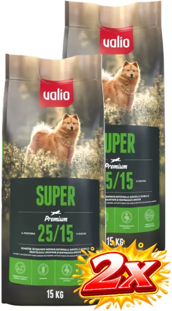 Valio Super koiranruoka 30kg - 2 säkkiä - Valio koiranruoka - 6438347000010x2 - 1