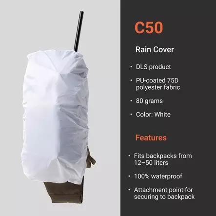 Vorn Rain Cover White, Sadesuoja - Asereput ja Vyölaukut - 7090033557032 - 2