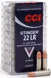 CCI .22lr Stinger 2,08g 500m/s - Pienoiskiväärin ja pistoolin patruunat - 076683050502 - 1