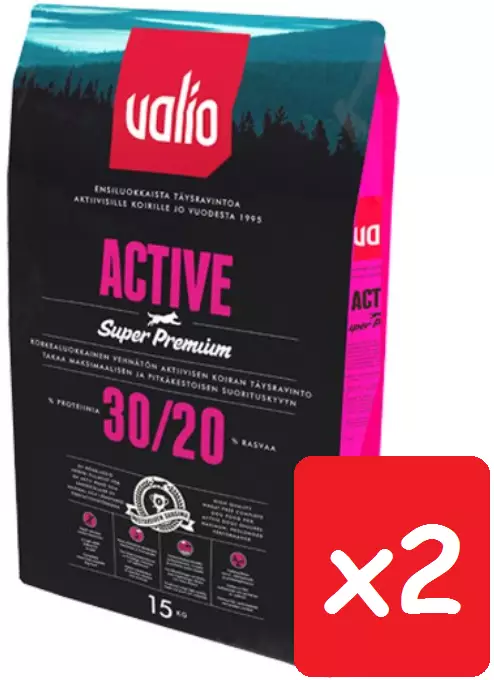 Valio Active 15kg - 2 säkkiä - Koiranruoka ja herkut - 6438347000027x2 - 1