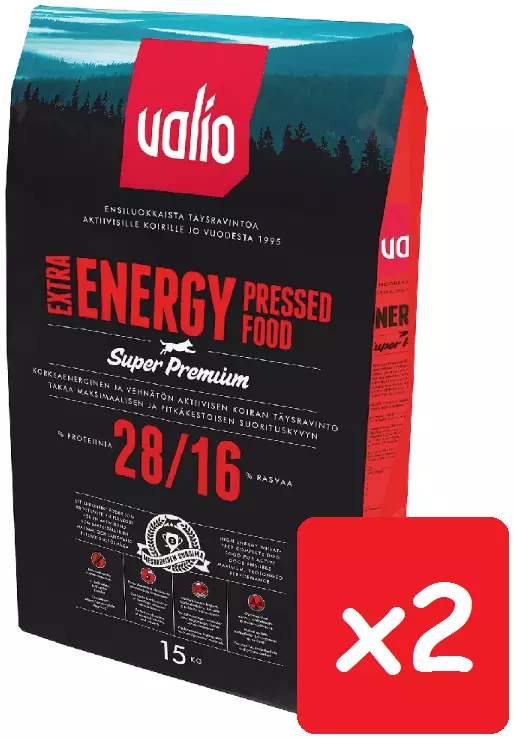 Valio Puriste Extra Energy 15kg-2 säkkiä - Koiranruoka ja herkut - 6438347000058x2 - 1