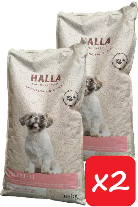 Halla Petit 21-11 10kg - 2 säkkiä - Halla koiranruoka - 7350003233497x2 - 1