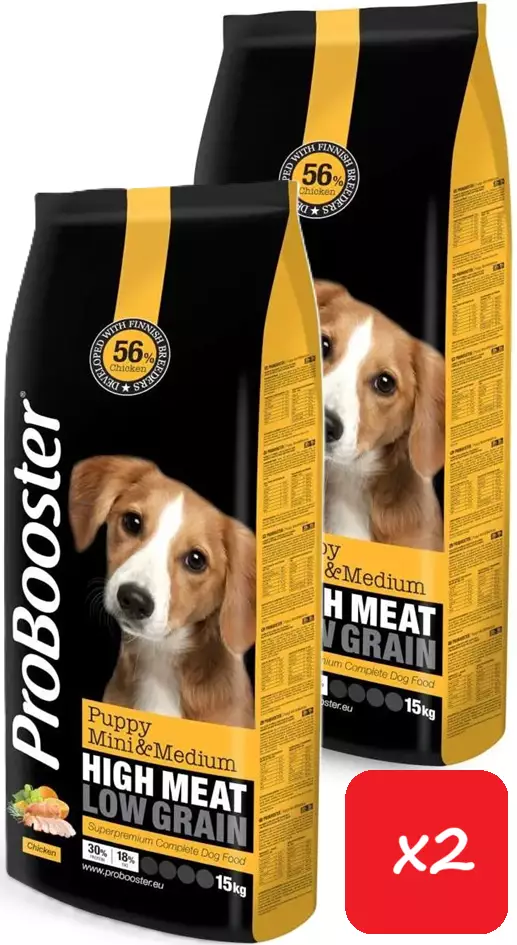 ProBooster Puppy MiniMedium Chicken 30kg - ProBooster koiranruoka - 99103x2 - 1