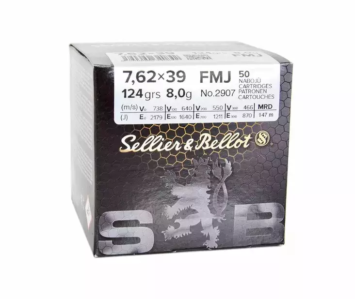 Sellier&Bellot 7,62x39 8,0g FMJ - Sellier&Bellot - 8590690340842 - 2