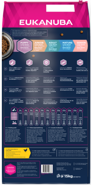Eukanuba Puppy Large Chicken 15kg - Eukanuba koiranruoka - 8710255122373 - 2