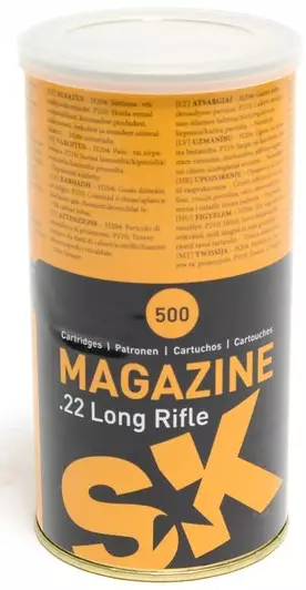 SK .22lr Magazine 327m/s ,500kpl - Pienoiskiväärin ja pistoolin patruunat - 4023045422213 - 1