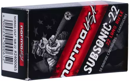 Norma 22lr Tac-22 Subsonic 310m/s, 50kpl - Pienoiskiväärin ja pistoolin patruunat - 4000294250804 - 1