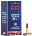 CCI .22lr Standard 326m/s 2,6g - Pienoiskiväärin ja pistoolin patruunat - 076683000354 - 1