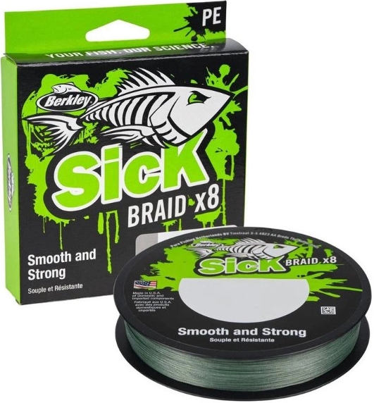 Berkley Sick Braid x8 150m, kuitusiima - Kalastus Siimat - 028632982104 - 1
