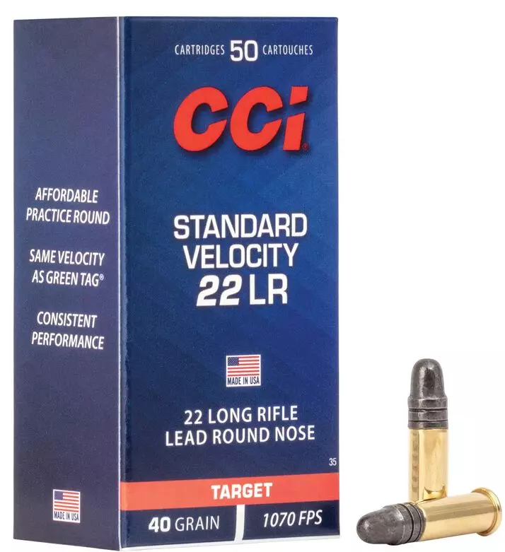 CCI .22lr Standard 326m/s 2,6g - Pienoiskiväärin ja pistoolin patruunat - 076683000354 - 1