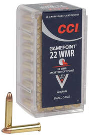 CCI .22WMR Gamepoint 40 grain - Pienoiskiväärin ja pistoolin patruunat - 076683000224 - 1