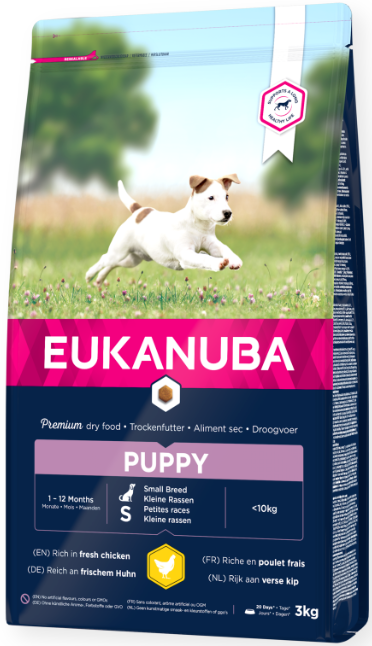 Eukanuba Puppy Small Chicken 3kg - Koiranruoka ja herkut - 8710255120904 - 1