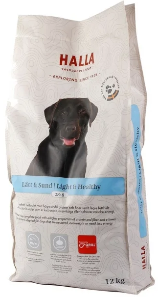 Halla Lätt & Sund 28-8 12kg - Halla koiranruoka - 7350003233404 - 1