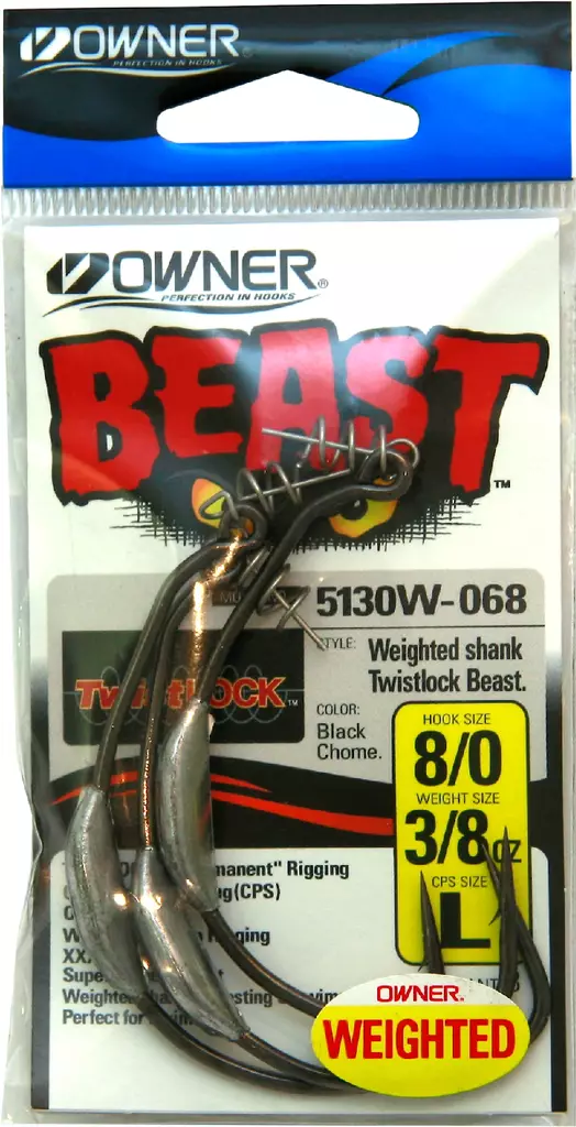 Owner Beast koukku, painotettu - Kalastus Koukut - 4953873010224 - 1