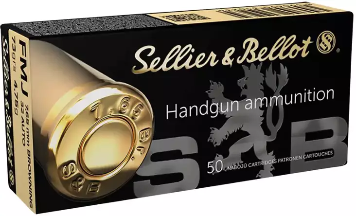 Sellier&Bellot 7,65mm Browning/ .32 Auto - Pienoiskiväärin ja pistoolin patruunat - 8590690310234 - 1