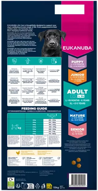 Eukanuba Adult Large Chicken 15kg - Eukanuba koiranruoka - 8710255201955 - 2