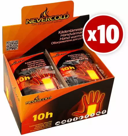 Kädenlämmitin Nevercold 10 pakettia - Erätarvikkeet ja Varusteet - 6430038642005 - 1