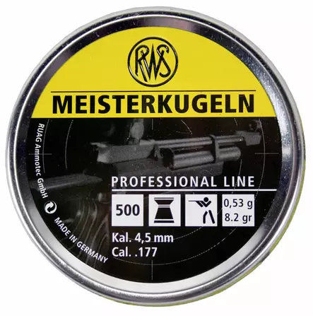 RWS 4,5mm Meisterkugeln 0,53g - Ilmakiväärin luodit - 4000294135965 - 1