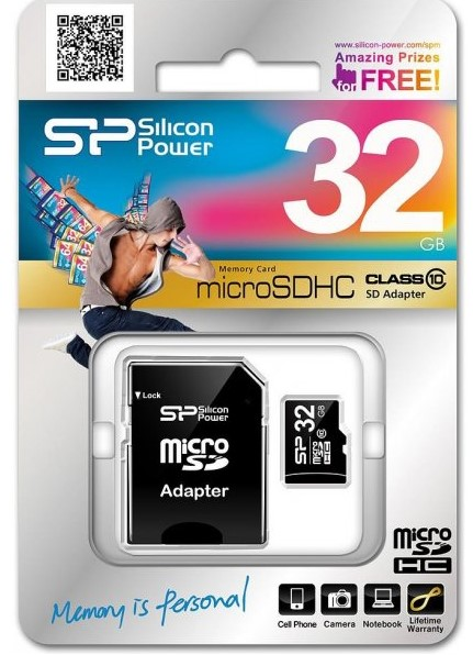 32 GB microSDHC muistikortti, SP - Matkapuhelintarvikkeet - 4712702625905 - 1