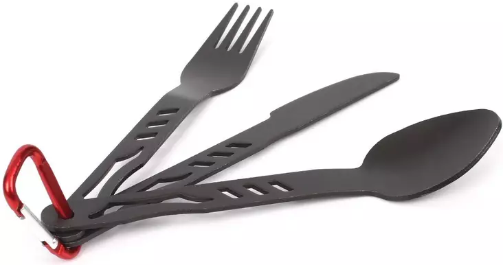 Alumiiniset retkiaterimet karabiinilla - Ruoanlaitto, termos- ja juomapullot - 6438212106595 - 1