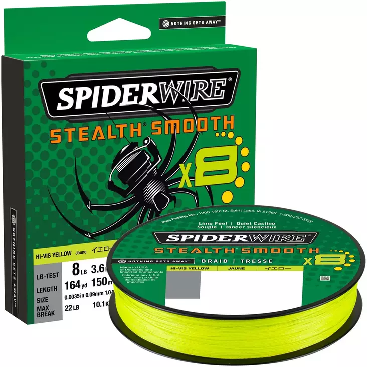 Spiderwire Stealth Smooth x8 150m, kelt - Kalastus Siimat - 022021663575 - 1