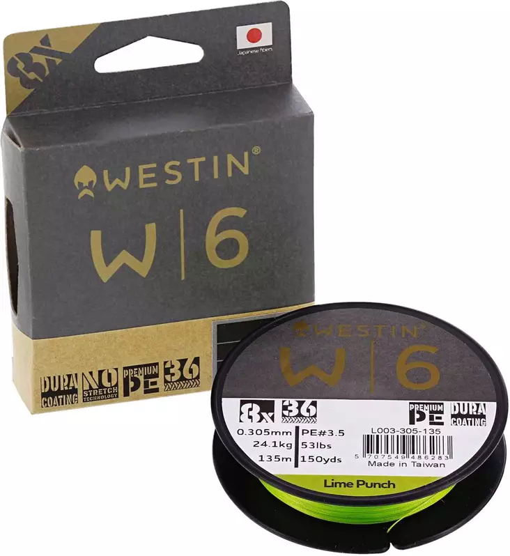 Westin W6 8 Braid Lime Punch, 135m - Kalastus Siimat - L003-000-135 - 1