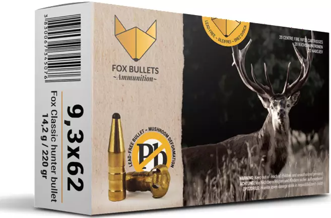 Fox Bullets 9,3x62 14,2 g Classic Hunter - 12/70 Lyijy - 3830067345076 - 1