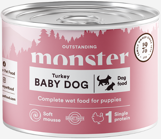Monster Dog Baby Mousse 190g - Monster koiranruoka - 7350040127056 - 1
