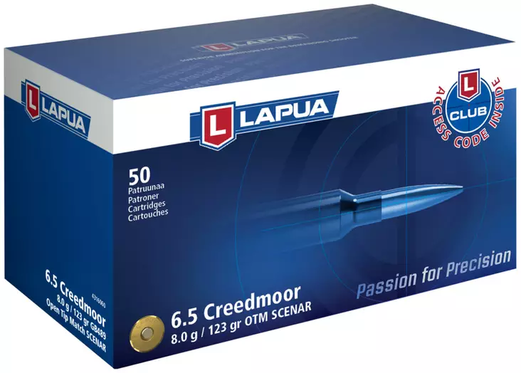 Lapua 6,5 Creedmoor 8,0g Scenar - Lapua - 6418267103367 - 1