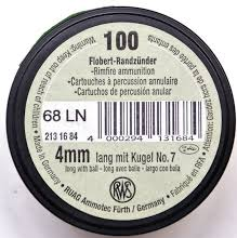 RWS reunasytytyspatruuna 4mm 100kpl - Pienoiskiväärin ja pistoolin patruunat - 4000294131677 - 1