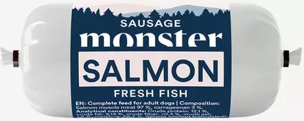 Monster Dog Salmon Sausage 400g - Monster koiranruoka - 7350040128978 - 1