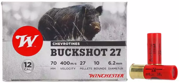 Winchester 12/70 38g Buckshot27 6,2mm - 12/70 Lyijy - 634957811039 - 1