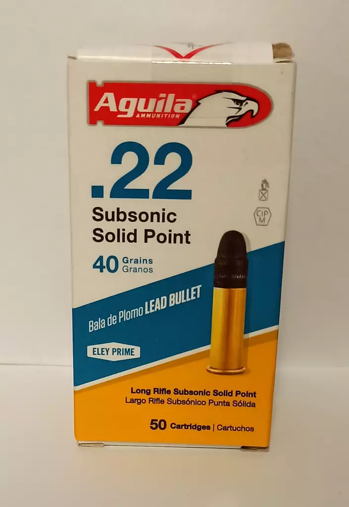 Aguila .22lr Subsonic 312 m/s - Pienoiskiväärin ja pistoolin patruunat - 640420001098 - 2