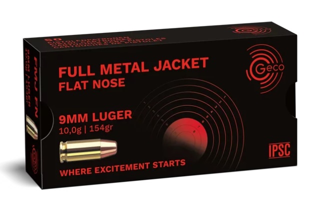 Geco 9mm FMJ 10g 50 kpl - Pienoiskiväärin ja pistoolin patruunat - 4000294177088 - 1